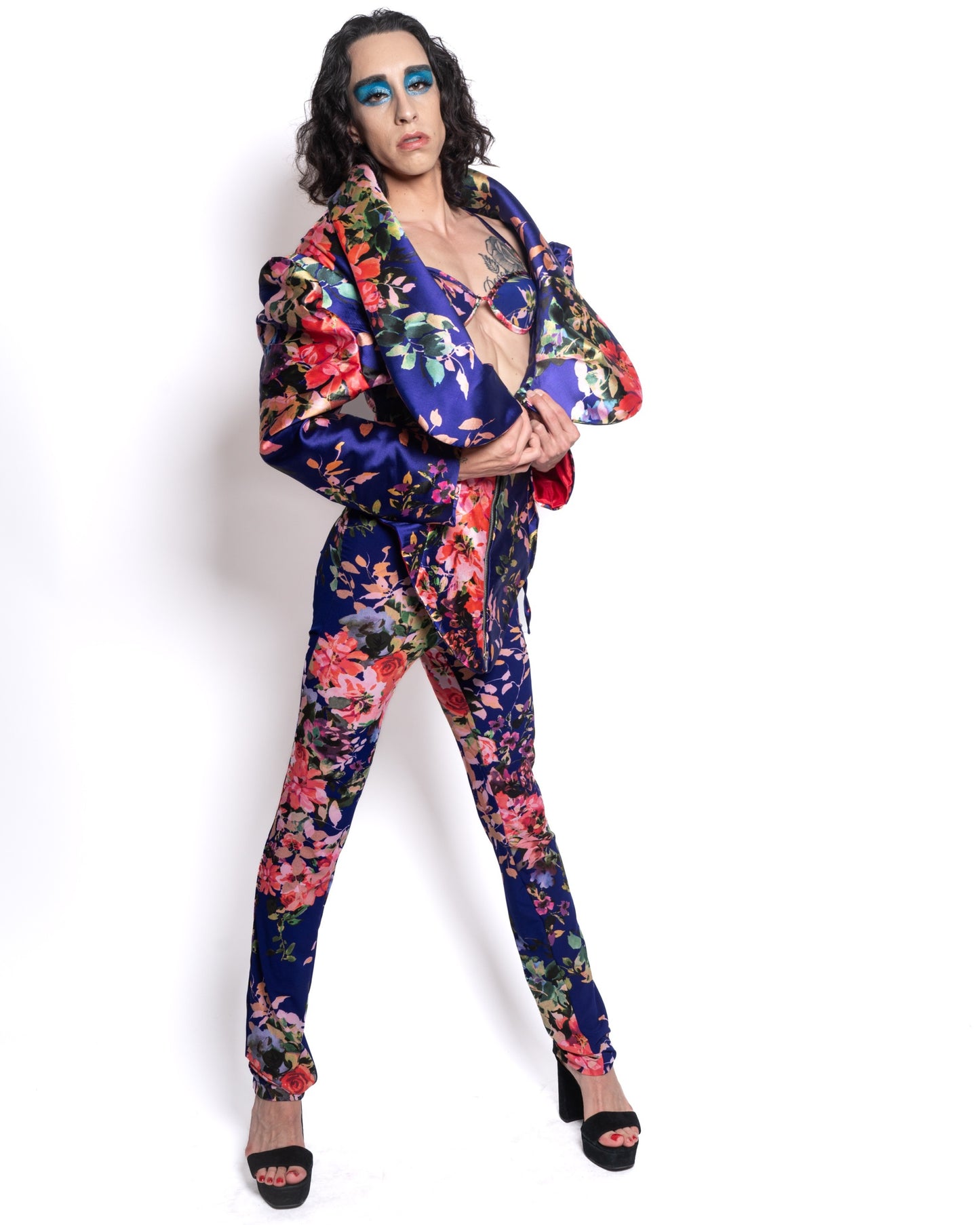 Designer Fleur de Drape Jacket
