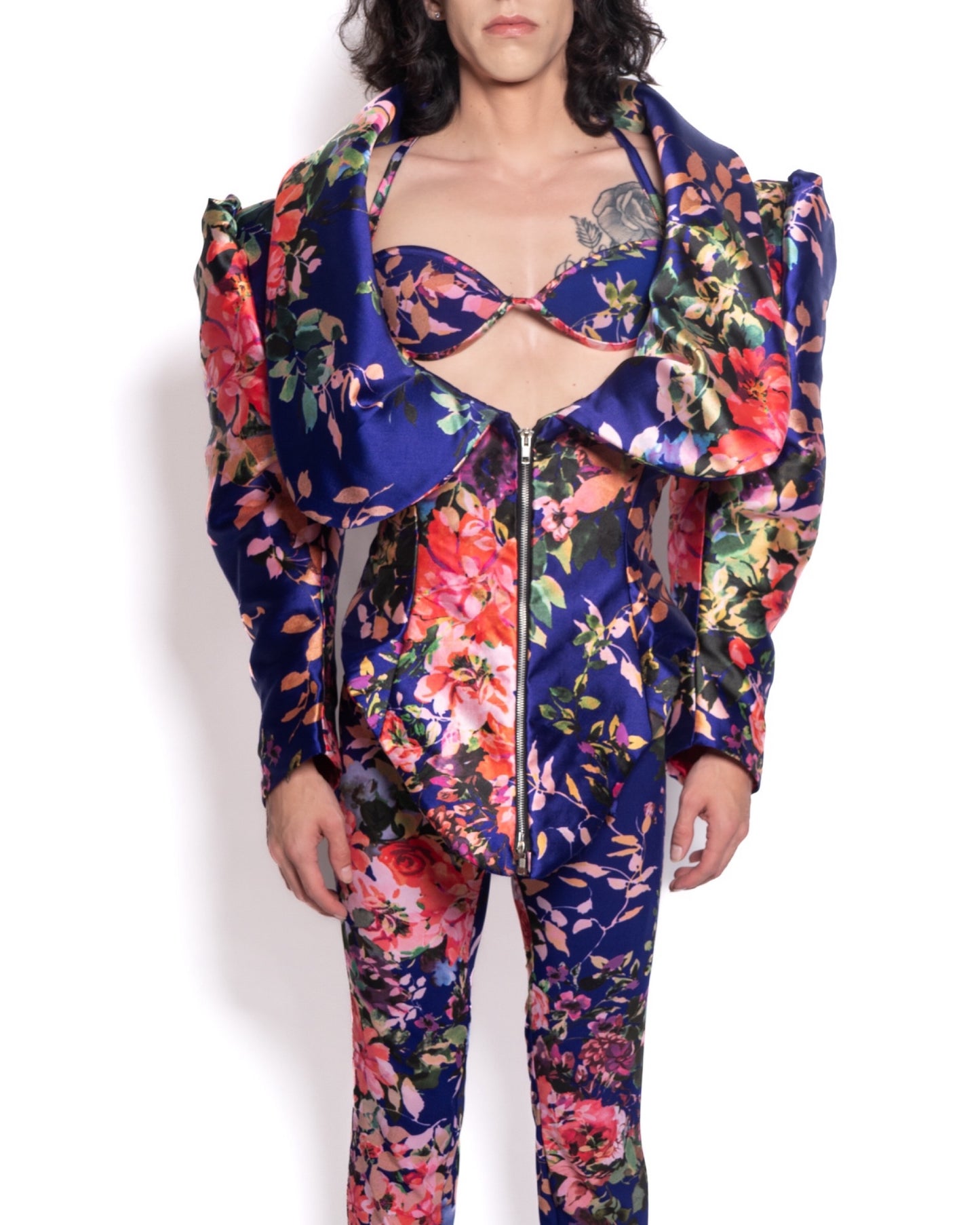 Designer Fleur de Drape Jacket