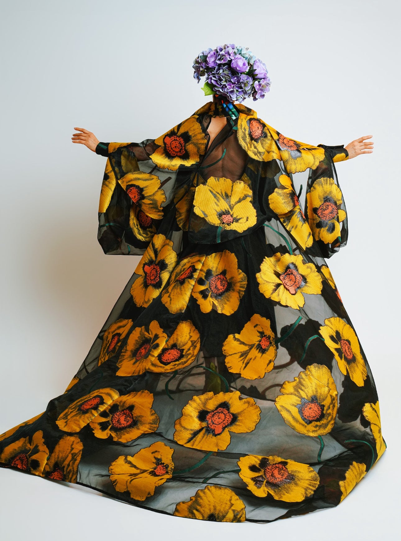 Designer Fleur d'Or Noir Luxe Gown